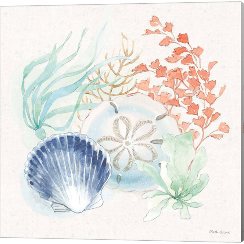 " Seaside E " by Beth Grove 2 - Pieces Painting Print