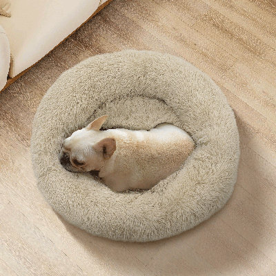 Lit pour chien Donut, lit douillet, douillet, chaud, moelleux, rond et moelleux pour animal de compagnie, lavable à la machine