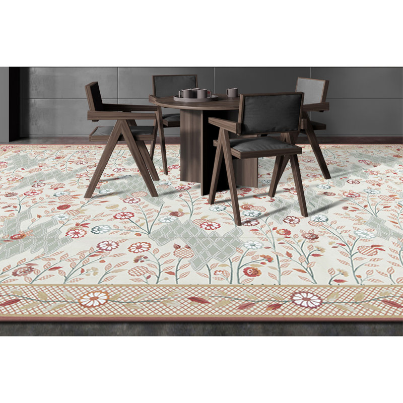 Aubusson Renaissance Wool Floral Area Rug