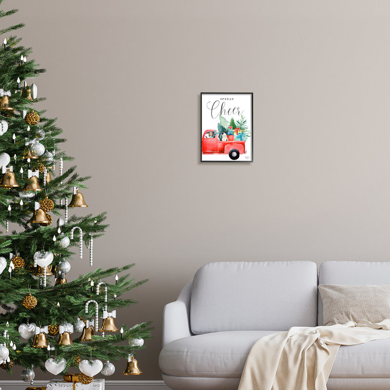 Répartissons la joie avec Truckoad, Giclée encadrée noir minuit, H 14 po x l 11 po x P 1,5 po