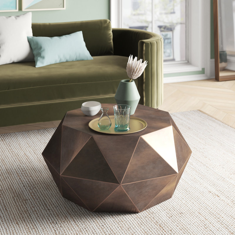 Table basse Almudena, Cuivre foncé