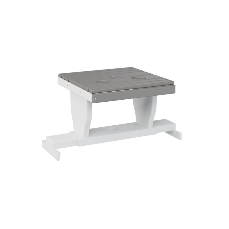 Berlin Gardens Gliding Settee Table, Light Gray