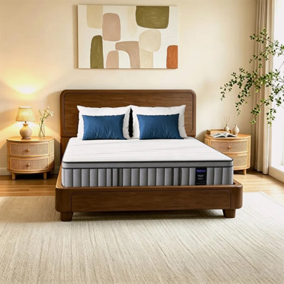 12" Extra-long Twin Slow-Recovery Memory Foam Medium Firm Gel Hybrid Mattress with Motion Isolation & Temperature Regulating for Hotel, Bedroom, Apartment