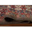 Tapis brun / rouge / gris en laine noué à la main de conception unique 9 pi 9 po x 12 pi 7 po New Age