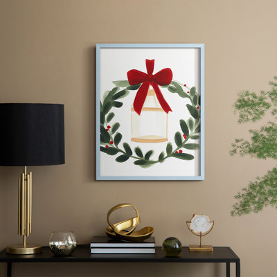 «Christmas Holiday Art CMIII», reproduction encadrée - bois massif