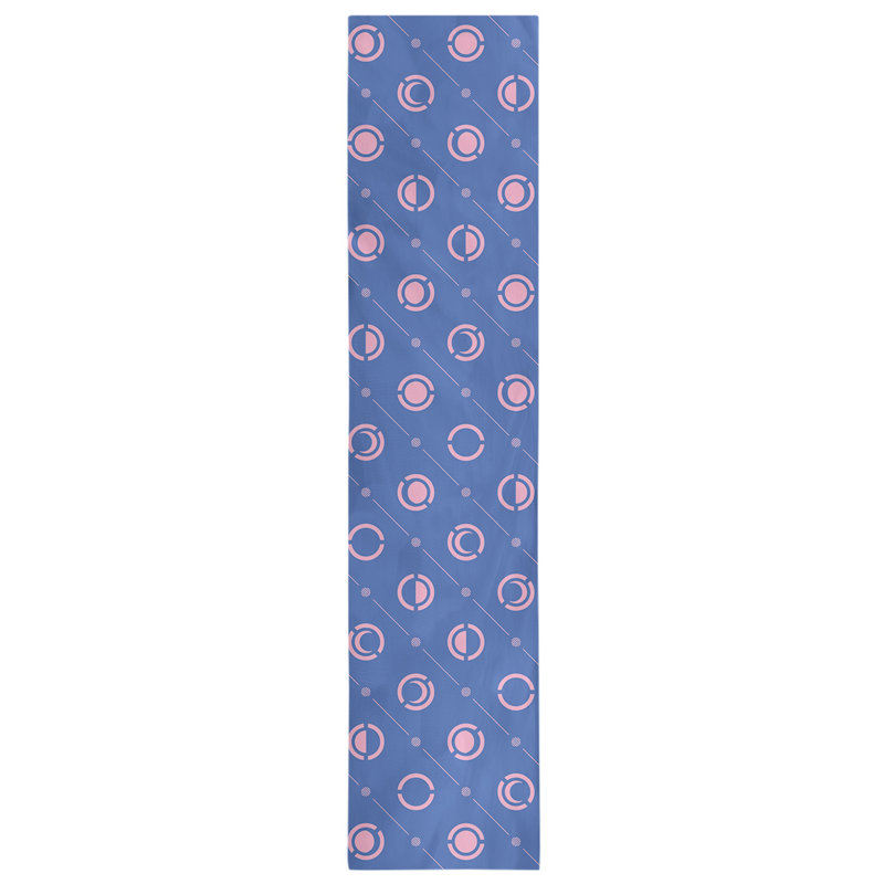 Classic Moon Phases Table Runner, 16" x 72", Light Blue/Light Pink