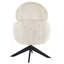 Chaise d'appoint pivotante, chaise de salon moderne avec dossier, fauteuil d'appoint rembourré avec coussin pour chambre à coucher, velours côtelé, beige-642384427