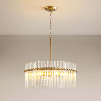 Lustre tambour 5 lumières 20,2 "avec accents en cristal Maggio