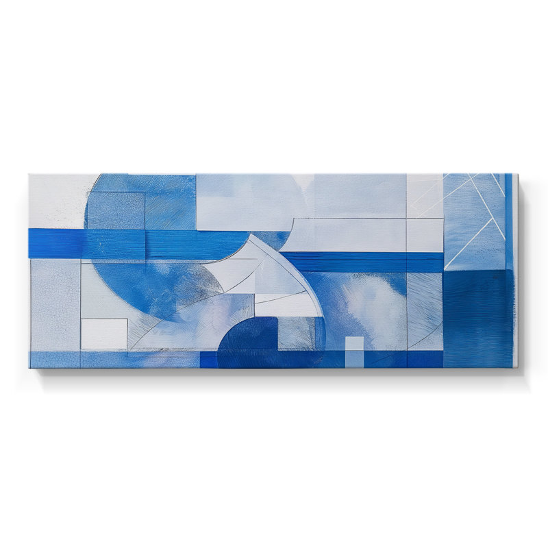 Toile tendue avec châssis abstrait # 1 LXVII-Wide, H 12 po x l 30 po