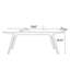Plateau de table rectangulaire blanc en pierre frittée blanche avec table de salle à manger solide pour la salle à manger / cuisine-1529225848