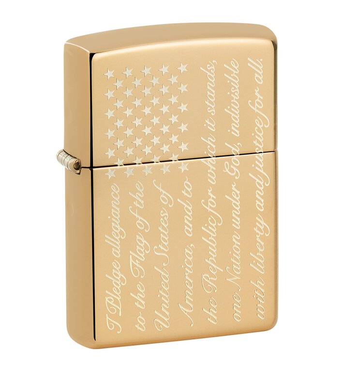 Zippo High Polish Brass with Solid Brass Engraved Pocket Lighter :  : Home & Kitchen