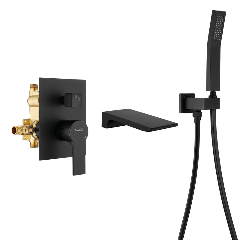 Pressure-Balanced (Temperature Control Only) Complete Shower System, Black