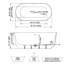 Baignoire autoportante 59 po Sofia