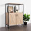 Armoire de rangement rustique en bois avec tablettes