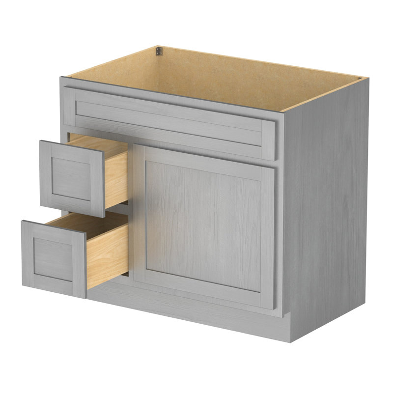 Base de meuble-lavabo simple 36 po Hibbitts seulement, Argent