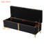 Rangement noir avec pieds en métal, pour la chambre à coucher et le salon, matériau, coffre spacieux élégant et noir, construction, espace généreux