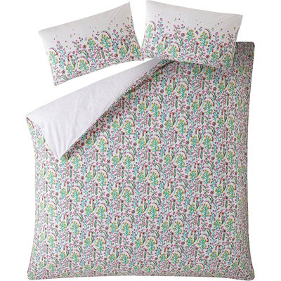 Cream 200 TC Reversible Duvet Cover Set