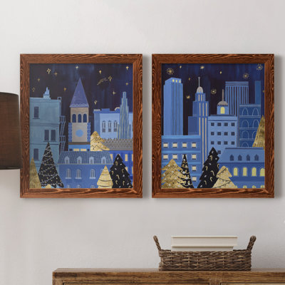 Holiday Night II - ensemble de 2 reproductions d'art sur toile