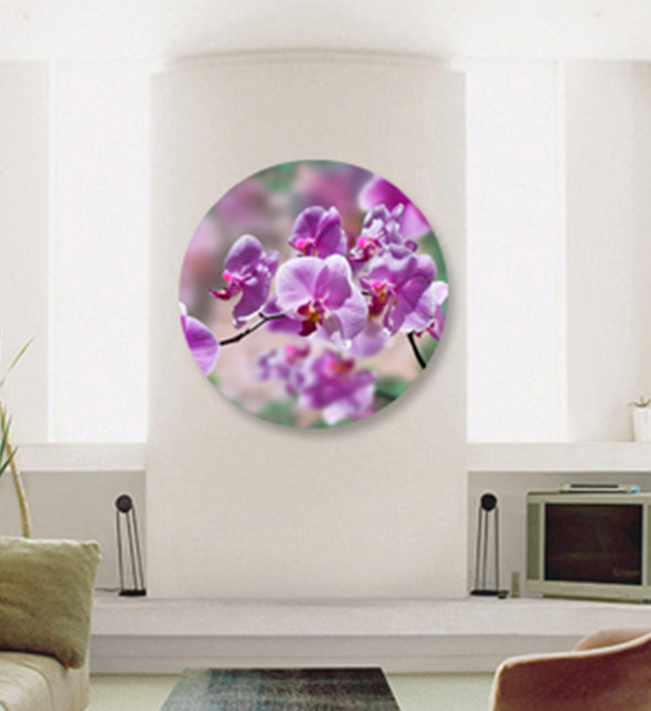 Purple Orchids Print, 24" H x 24" W