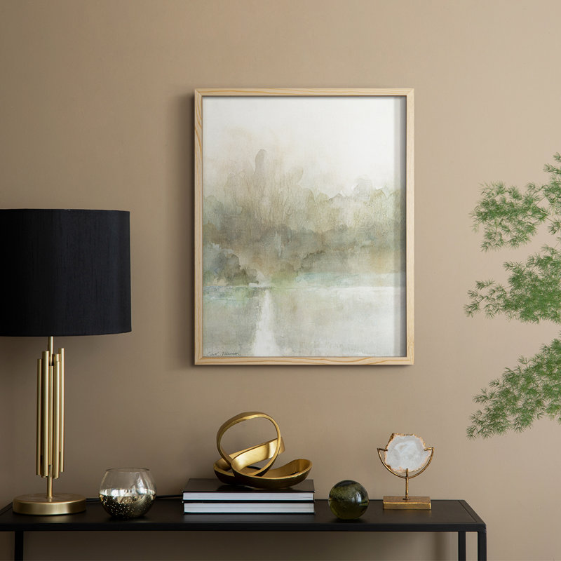 «Gentle Path I», reproduction encadrée - bois massif, Naturel, H 21 po x l 17 po