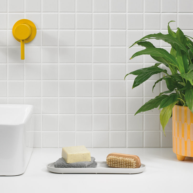 Recycled Bathroom Storage Tray - Made in UK, White