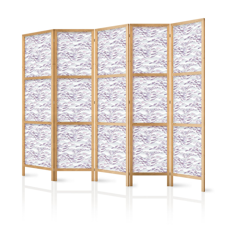 171cm H Solid Wood Folding Room Divider, 171cm H x 225cm W x 1.2cm D