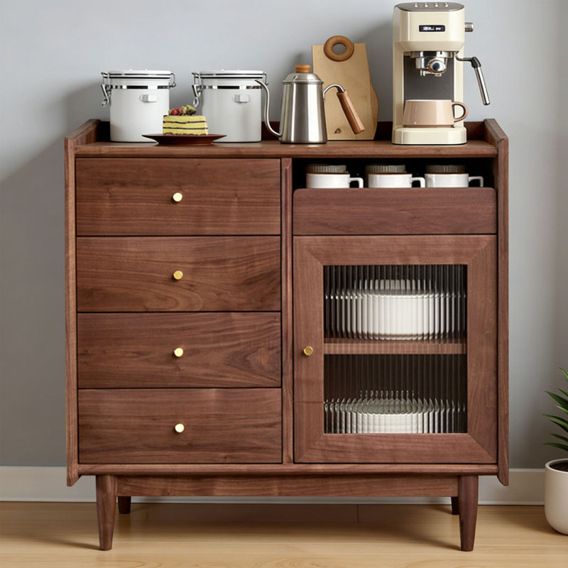 Commode d'appoint minimaliste en bois massif, H 35,43 po x l 35,43 po x P 15,74 po