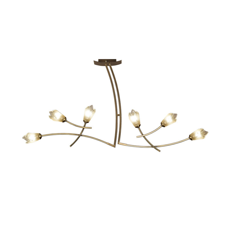 Legendre 6 - Light Geometric Chandelier, Antique Brass