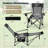 Camping Lounge Chair w/Detachable Footrest 4-position Backrest Carrying Bag