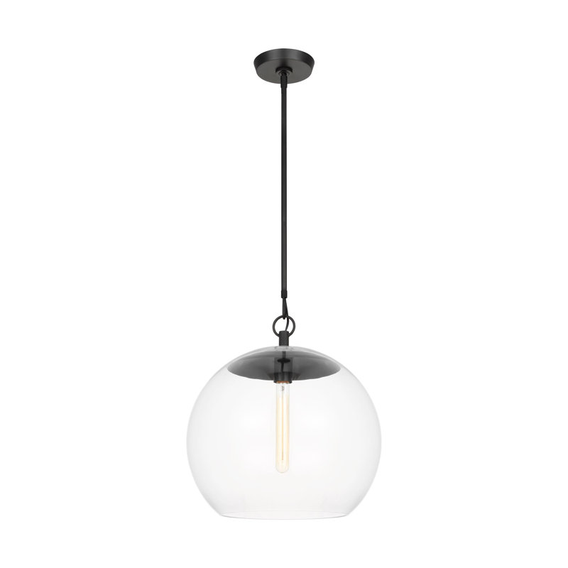 Luminaire suspendu noir à 1 lumière Bronsyn