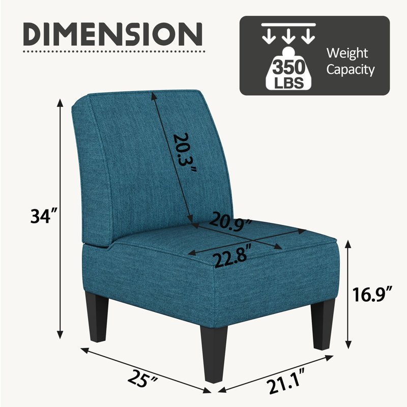 Fauteuil de chambre Montevideo, Lin bleu