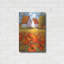 «Red Flower Fields Landscape» par Cathy Horvath-Buchanan, art mural en métal, 16 po x 24 po