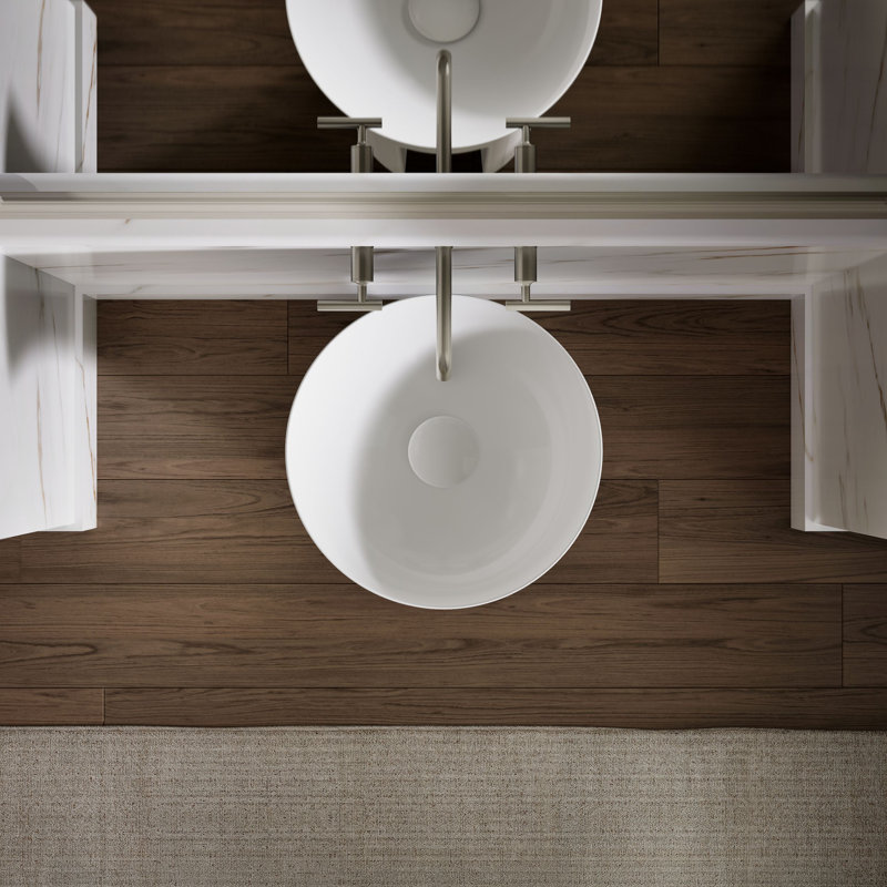 Veil® Pedestal Bathroom Sink, White