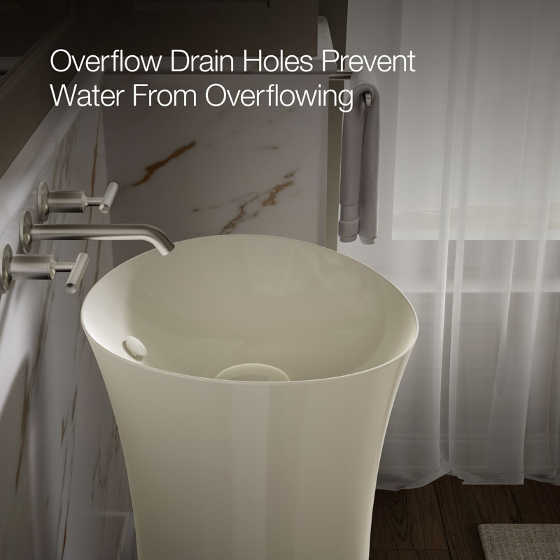 Veil® Pedestal Lavatory, Biscuit