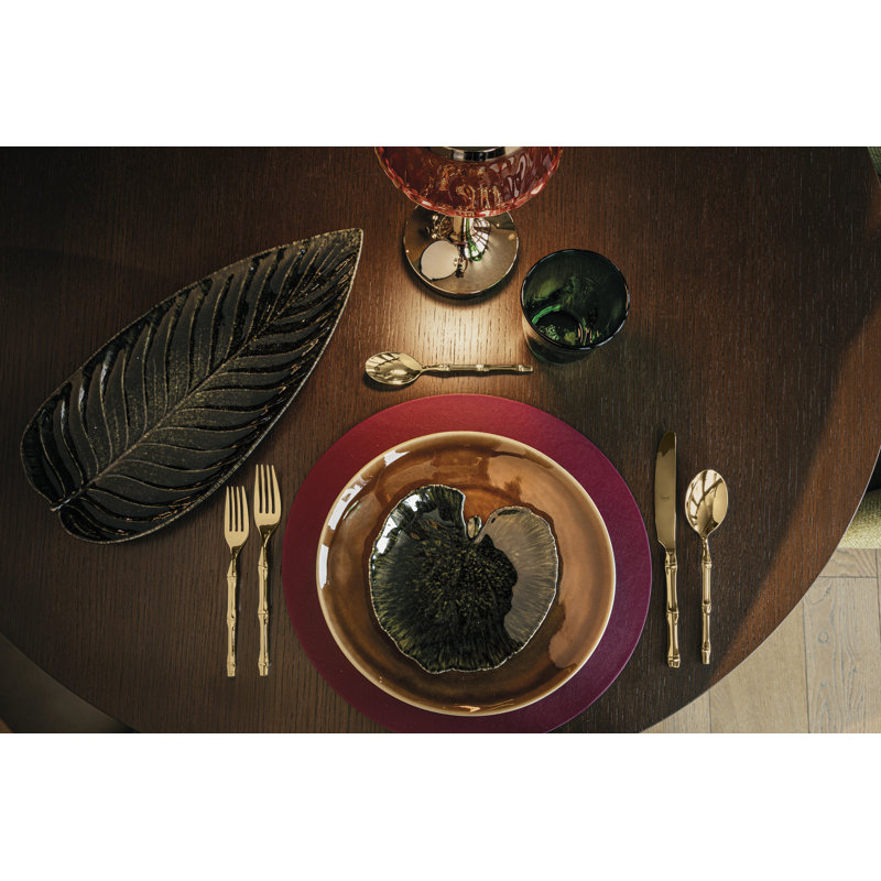 Bali 5 - Piece Stainless Steel Flatware Set - Service for 1, Gold