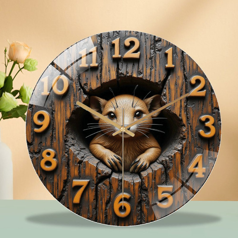 Horloge murale rétro en bois rétro