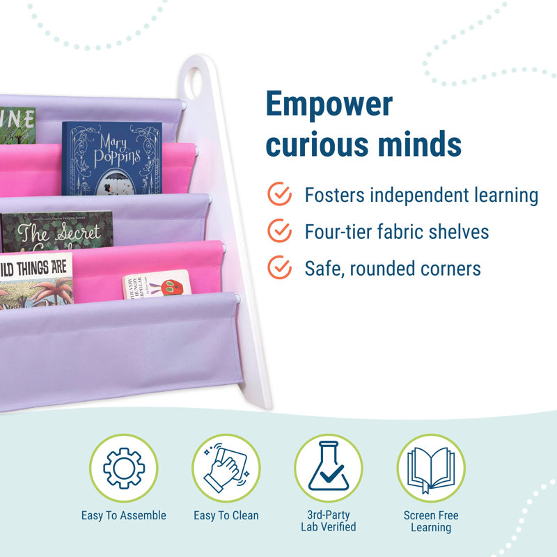 Bibliothèque pour enfants Wildkin Sling, Rose/mauve