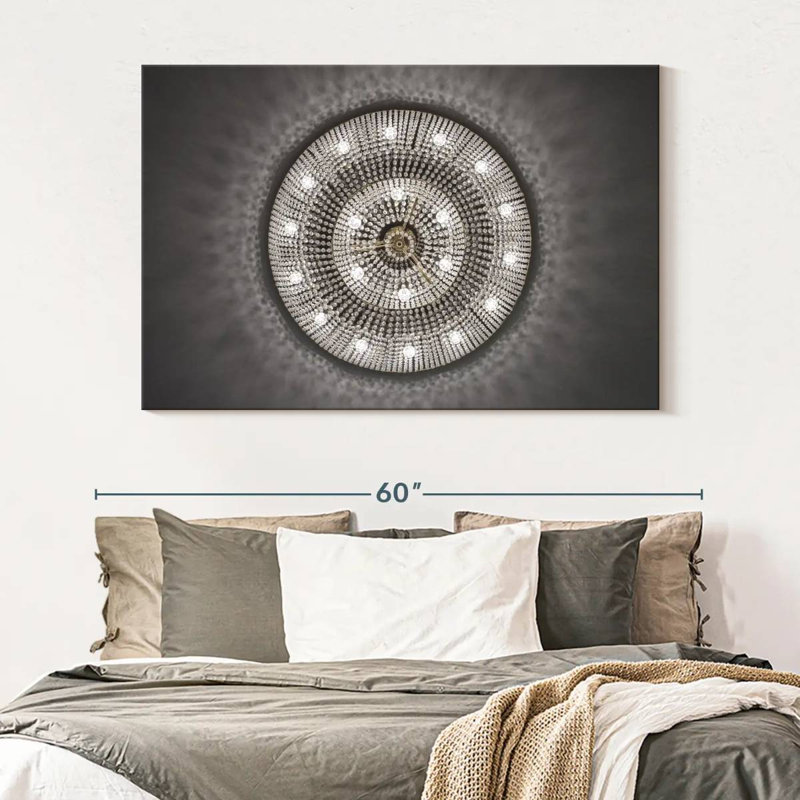 Lustre sous le cristal Kerner, H 34 po x l 51 po