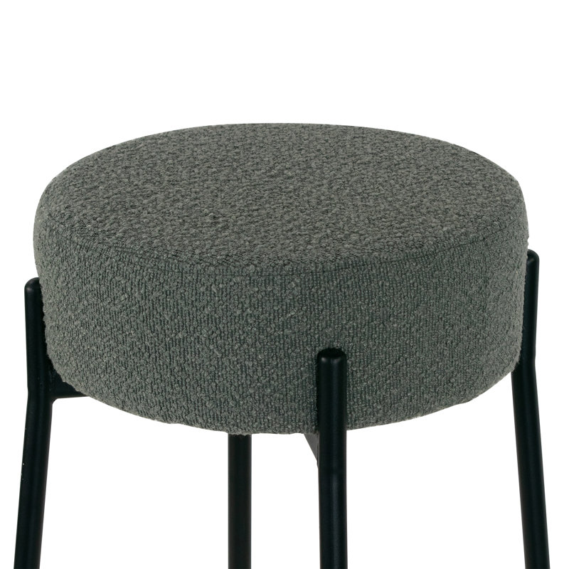 Beesan Counter Stool with Metal Frame, Counter Stool (26.50" Seat Height), Gray