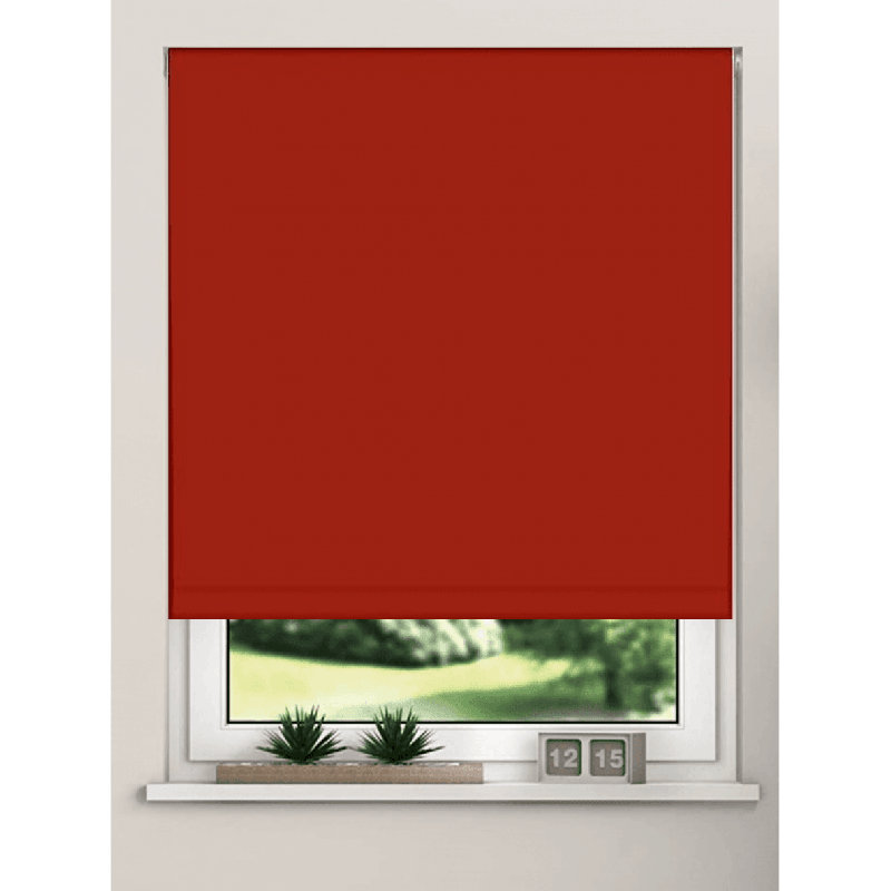 Blackout Roller Blind, 100cm W x 165cm L, Red