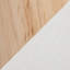 Banc en bois naturel et tissu crème