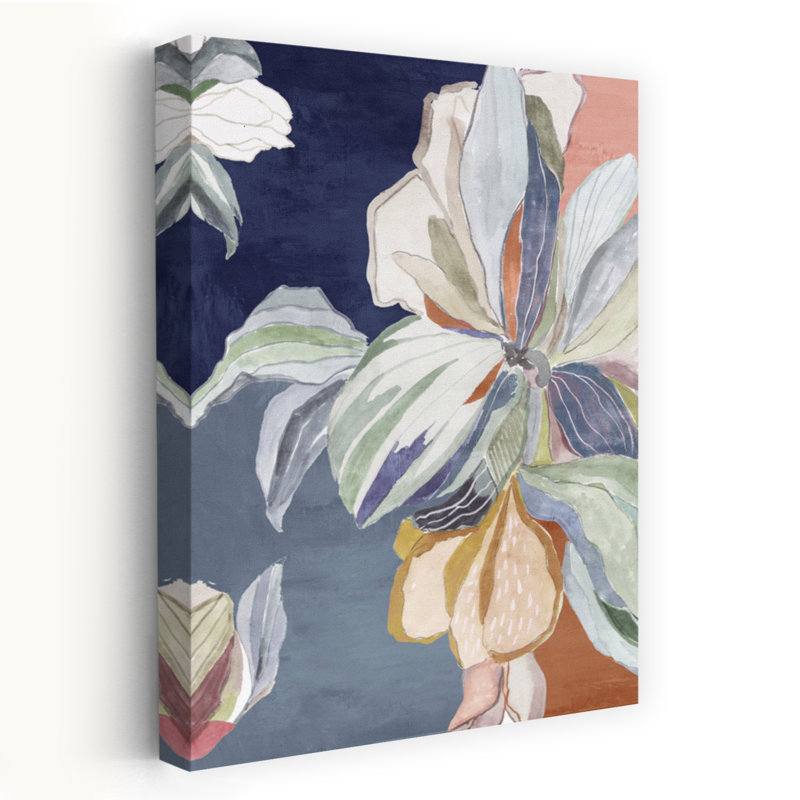 «Petals Against A Twilight», art mural contemporain sur toile, H 48 po x l 32 po