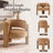 33" Wide Upholstered Modern 3-Legs Barrel Accent Chair-270776893