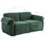 Canapé d'angle 2 places en chenille de 174 cm de long, structure en fer, pour salon et chambre, style minimaliste moderne, assise mi-ferme, dossier divisé, accoudoirs carrés, profondeur idéale, style contemporain, moelleux, accoudoirs, dossier