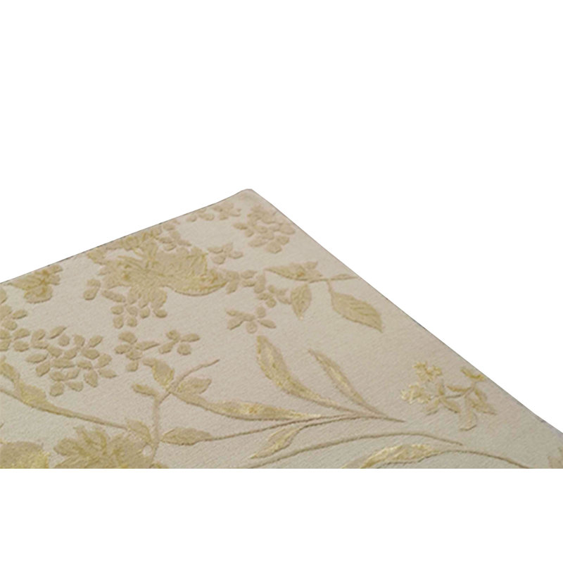 Hand-Knotted High-Quality Gray and Gold Area Rug