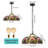 2-Light Antique Ceiling-Mounted Hanging Lamp