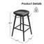 Tabourets de bar en bois massif de 30,3 po, ensemble de 2 tabourets de comptoir à dossier en selle avec repose-pieds, style rustique moderne Mid-Century pour la cuisine et la salle à manger