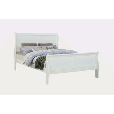 Lit en bois massif Louis Phillipe