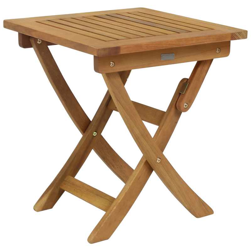 Andrimont Square Wooden Folding Outdoor Side Table