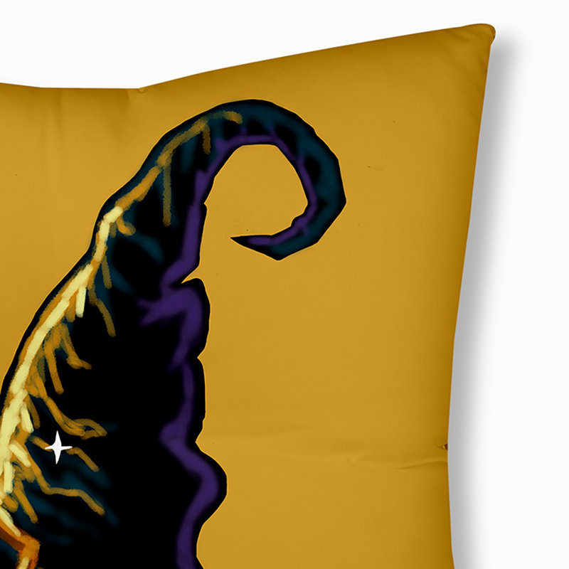 348_Witches Brew - coussin de sol touffeté à motif d'Halloween, 30 po x 30 po